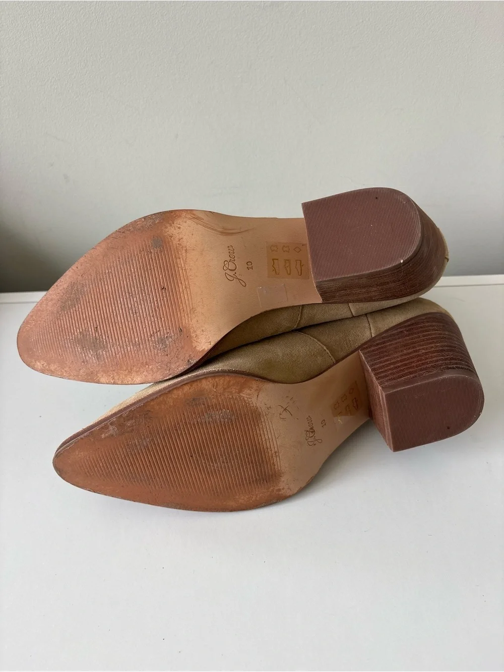 J.Crew Western Boots Suede Leather Size 10